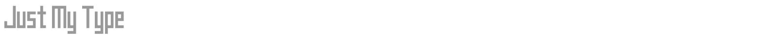 Just My Type font preview